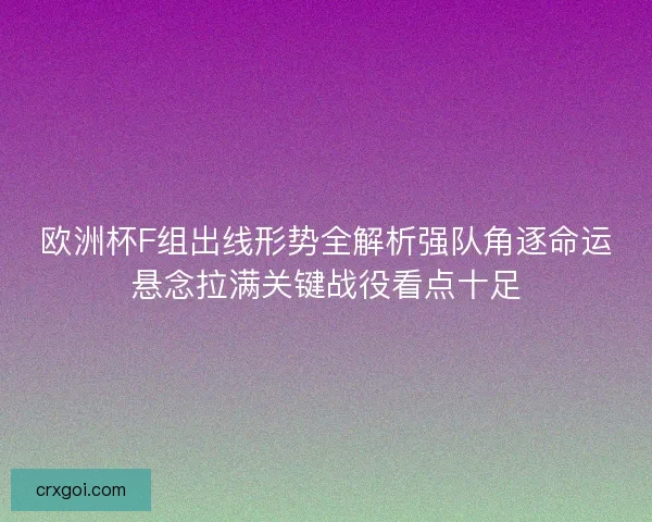 欧洲杯F组出线形势全解析强队角逐命运悬念拉满关键战役看点十足 欧洲杯F组出线形势全解析强队角逐命运悬念拉满关键战役看点十足